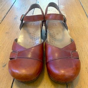 Dansko brown leather Mary Janes